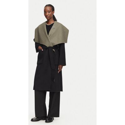 KARL LAGERFELD Vlnený kabát B3W15030 Hnedá Relaxed Fit Ženy KARL LAGERFELD Vlnený kabát B3W15030 Hnedá Relaxed Fit Ženy
