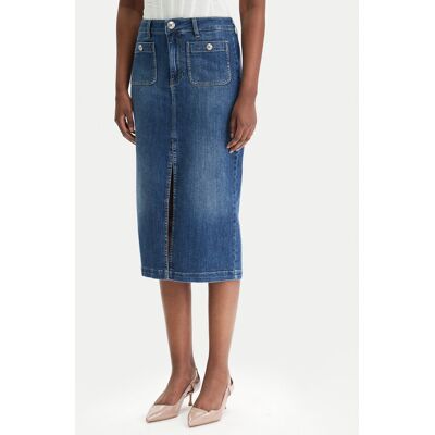 Liu Jo Džínsová sukňa UA6259 D0275 Modrá Regular Fit Ženy Liu Jo Džínsová sukňa UA6259 D0275 Modrá Regular Fit Ženy