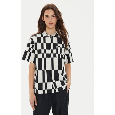 Converse Košeľa W Festival Aop Shirt 10026817-A01 Čierna Regular Fit Ženy Converse Košeľa W Festival Aop Shirt 10026817-A01 Čierna Regular Fit Ženy
