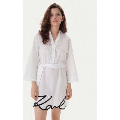 KARL LAGERFELD Plážové šaty A2W46075 Biela Regular Fit Ženy KARL LAGERFELD Plážové šaty A2W46075 Biela Regular Fit Ženy