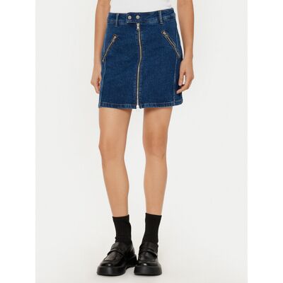 HUGO Džínsová sukňa mini Gavade 50530320 Modrá Slim Fit Ženy HUGO Džínsová sukňa mini Gavade 50530320 Modrá Slim Fit Ženy