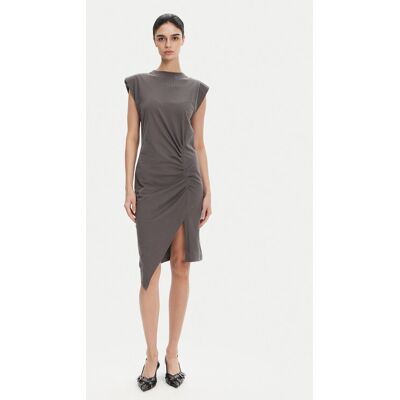 PINKO Každodenné šaty 104614 A2HE Sivá Regular Fit Ženy PINKO Každodenné šaty 104614 A2HE Sivá Regular Fit Ženy