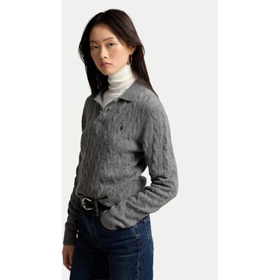 Polo Ralph Lauren Sveter 211972132500 Sivá Regular Fit Ženy Polo Ralph Lauren Sveter 211972132500 Sivá Regular Fit Ženy