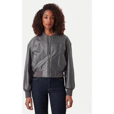 Guess Jeans Bundy bomber W6YL01 W2525 Sivá Regular Fit Ženy Guess Jeans Bundy bomber W6YL01 W2525 Sivá Regular Fit Ženy
