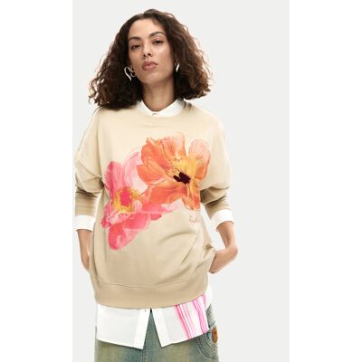 Desigual Mikina Noah 26SWSK05 Béžová Regular Fit Ženy Desigual Mikina Noah 26SWSK05 Béžová Regular Fit Ženy