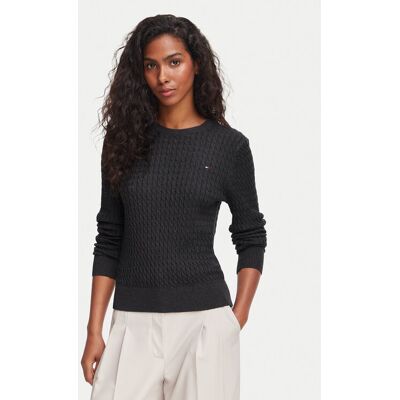 Tommy Hilfiger Sveter WW0WW44993 Tmavosivá Regular Fit Ženy Tommy Hilfiger Sveter WW0WW44993 Tmavosivá Regular Fit Ženy