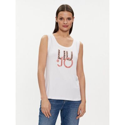 Liu Jo Top VA4117 JS360 Biela Regular Fit Ženy Liu Jo Top VA4117 JS360 Biela Regular Fit Ženy