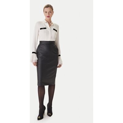Elisabetta Franchi Košeľa CA-131- 57E2-V390 Écru Regular Fit Ženy Elisabetta Franchi Košeľa CA-131- 57E2-V390 Écru Regular Fit Ženy