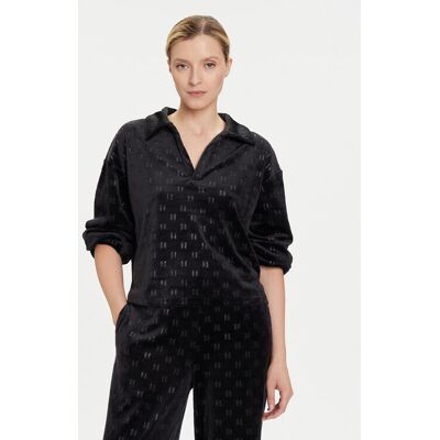 KARL LAGERFELD Blúzka A4W44007 Čierna Regular Fit Ženy KARL LAGERFELD Blúzka A4W44007 Čierna Regular Fit Ženy