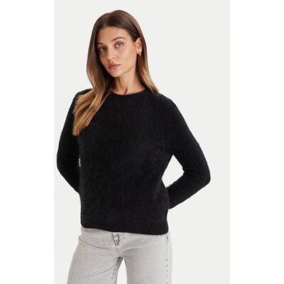 ViCOLO Sveter 22066F Čierna Regular Fit Ženy ViCOLO Sveter 22066F Čierna Regular Fit Ženy