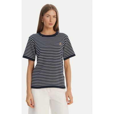 Luisa Spagnoli Tričko Cattolica 100402 Tmavomodrá Regular Fit Ženy Luisa Spagnoli Tričko Cattolica 100402 Tmavomodrá Regular Fit Ženy