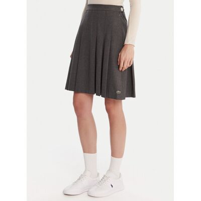 Lacoste Plisovaná sukňa JF5358 Sivá Regular Fit Ženy Lacoste Plisovaná sukňa JF5358 Sivá Regular Fit Ženy