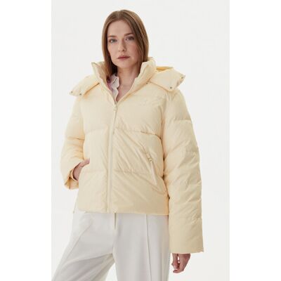 Lacoste Vatovaná bunda BF3262 Écru Relaxed Fit Ženy Lacoste Vatovaná bunda BF3262 Écru Relaxed Fit Ženy