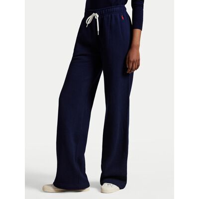 Polo Ralph Lauren Teplákové nohavice 211977959001 Tmavomodrá Wide Leg Ženy Polo Ralph Lauren Teplákové nohavice 211977959001 Tmavomodrá Wide Leg Ženy