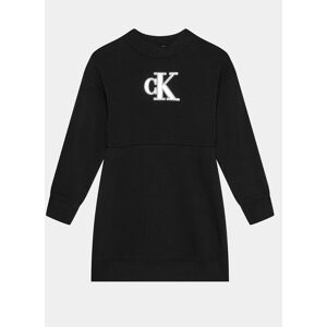 Calvin Klein Jeans Úpletové šaty Metallic Monogram IG0IG02315 Čierna Regular Fit Deti Calvin Klein Jeans Úpletové šaty Metallic Monogram IG0IG02315 Čierna Regular Fit Deti