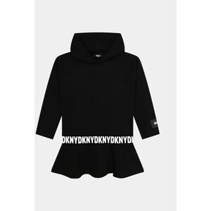 DKNY Úpletové šaty D32905 D Čierna Regular Fit Deti DKNY Úpletové šaty D32905 D Čierna Regular Fit Deti