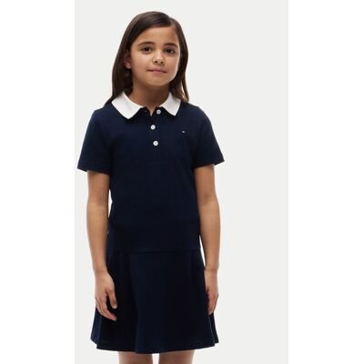 Tommy Hilfiger Každodenné šaty KG0KG09401 D Tmavomodrá Regular Fit Deti Tommy Hilfiger Každodenné šaty KG0KG09401 D Tmavomodrá Regular Fit Deti