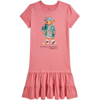 Polo Ralph Lauren Každodenné šaty 313971130001 Ružová Regular Fit Deti Polo Ralph Lauren Každodenné šaty 313971130001 Ružová Regular Fit Deti