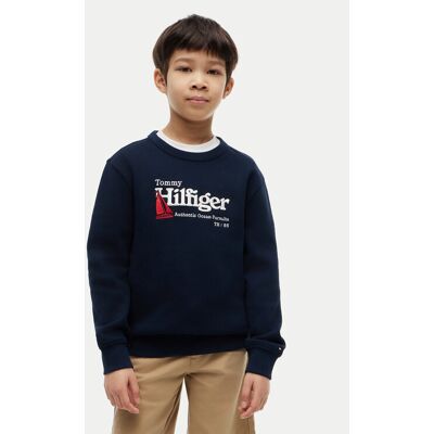 Tommy Hilfiger Mikina Embroidery Graphic KB0KB10506 Tmavomodrá Regular Fit Deti Tommy Hilfiger Mikina Embroidery Graphic KB0KB10506 Tmavomodrá Regular Fit Deti