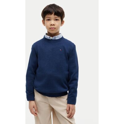 Tommy Hilfiger Sveter KB0KB10307 Tmavomodrá Regular Fit Deti Tommy Hilfiger Sveter KB0KB10307 Tmavomodrá Regular Fit Deti