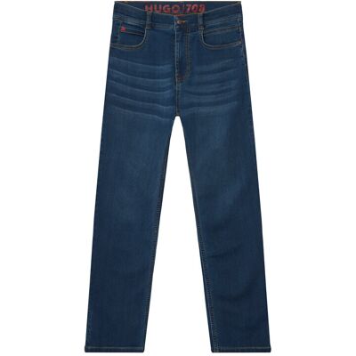 HUGO Džínsy G00987 D Tmavomodrá Slim Fit Deti HUGO Džínsy G00987 D Tmavomodrá Slim Fit Deti