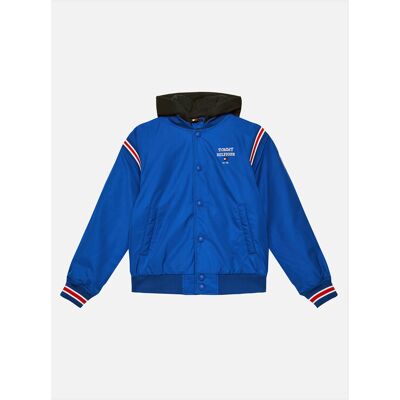 Tommy Hilfiger Bundy bomber Th Logo Bomber Jacket KB0KB08742 Modrá Regular Fit Deti Tommy Hilfiger Bundy bomber Th Logo Bomber Jacket KB0KB08742 Modrá Regular Fit Deti