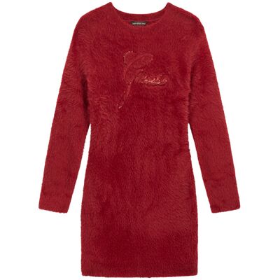 Guess Úpletové šaty J6BK05 Z1294 Tmavo červená Regular Fit Deti Guess Úpletové šaty J6BK05 Z1294 Tmavo červená Regular Fit Deti