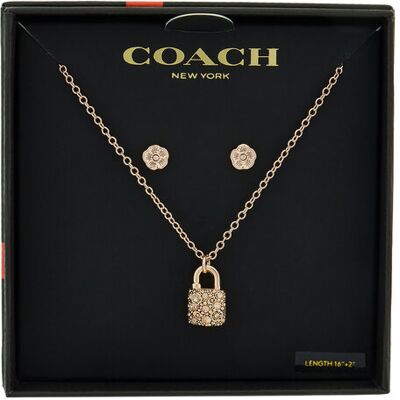 Coach Set náhrdelník a náušnice 37541360 Ružové zlato Ženy Coach Set náhrdelník a náušnice 37541360 Ružové zlato Ženy