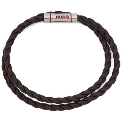 HUGO Náramok E-Doublebraid4 50552596 Hnedá Muži HUGO Náramok E-Doublebraid4 50552596 Hnedá Muži