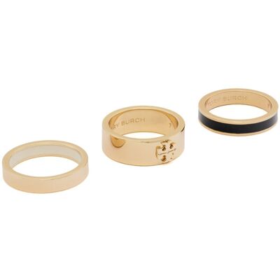 Tory Burch Prsteň Enamel Ring Set 184445 Čierna Ženy Tory Burch Prsteň Enamel Ring Set 184445 Čierna Ženy