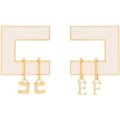 Elisabetta Franchi Náušnice OR-34K-66E2-V170 Krémová Ženy Elisabetta Franchi Náušnice OR-34K-66E2-V170 Krémová Ženy
