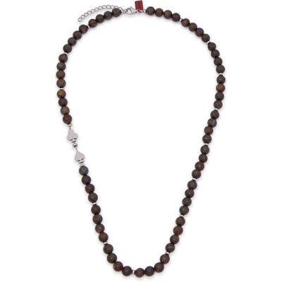 HUGO Náhrdelník E-BEADS5-NEC 50566265 Hnedá Muži HUGO Náhrdelník E-BEADS5-NEC 50566265 Hnedá Muži