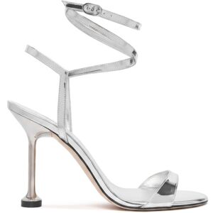 Stuart Weitzman Sandále Naudistini Wrap 100 SM911 Strieborná Ženy Stuart Weitzman Sandále Naudistini Wrap 100 SM911 Strieborná Ženy