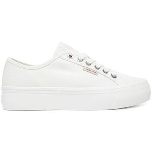 Calvin Klein Jeans Tenisky Vulc Flatform Ctn Logo Tag YW0YW01838 Biela Ženy Calvin Klein Jeans Tenisky Vulc Flatform Ctn Logo Tag YW0YW01838 Biela Ženy