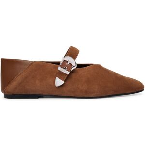 Tommy Jeans Baleríny Tjw Ballerina Suede EN0EN03067 Hnedá Ženy Tommy Jeans Baleríny Tjw Ballerina Suede EN0EN03067 Hnedá Ženy