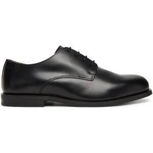 Calvin Klein Poltopánky Ess Rubber Derby Lth HM0HM02056 Čierna Muži Calvin Klein Poltopánky Ess Rubber Derby Lth HM0HM02056 Čierna Muži