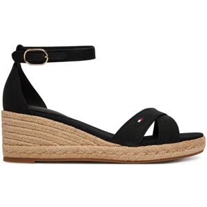 Tommy Hilfiger Espadrilky Mid Wedge Espad X Cross FW0FW09332 Čierna Ženy Tommy Hilfiger Espadrilky Mid Wedge Espad X Cross FW0FW09332 Čierna Ženy