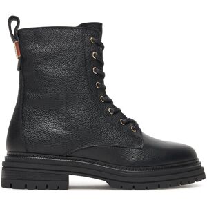 Tommy Hilfiger Šnurovacia obuv Th Plaque Pebble Lace Boot Warm FW0FW08767 Čierna Ženy Tommy Hilfiger Šnurovacia obuv Th Plaque Pebble Lace Boot Warm FW0FW08767 Čierna Ženy