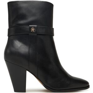 Tommy Hilfiger Členková obuv Th T-Strap Leather Pointy Bootie FW0FW08984 Čierna Ženy Tommy Hilfiger Členková obuv Th T-Strap Leather Pointy Bootie FW0FW08984 Čierna Ženy