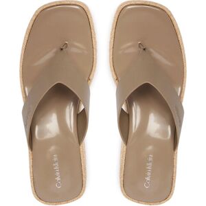 Calvin Klein Žabky Block Heel Espa 50 Thong Lth HW0HW02902 Hnedá Ženy Calvin Klein Žabky Block Heel Espa 50 Thong Lth HW0HW02902 Hnedá Ženy