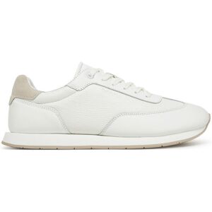 Calvin Klein Sneakersy Low Top Lace Up Tmbl Lth HM0HM01804 Biela Muži Calvin Klein Sneakersy Low Top Lace Up Tmbl Lth HM0HM01804 Biela Muži