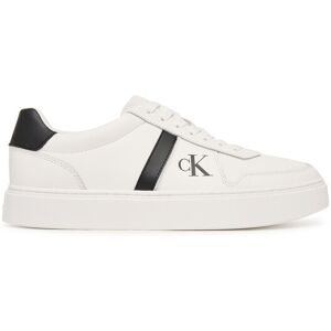 Calvin Klein Sneakersy Classic Cups Lace Lth Emb Tongue HM0HM02237 Biela Muži Calvin Klein Sneakersy Classic Cups Lace Lth Emb Tongue HM0HM02237 Biela Muži