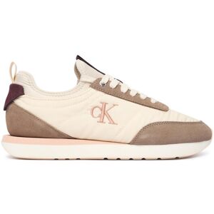 Calvin Klein Sneakersy Retro Runner Lace Up Sock YW0YW02060 Krémová Ženy Calvin Klein Sneakersy Retro Runner Lace Up Sock YW0YW02060 Krémová Ženy