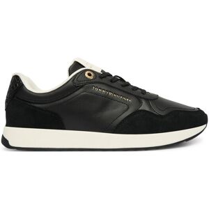 Tommy Hilfiger Sneakersy Monogram Mix Material Runner FW0FW09267 Čierna Ženy Tommy Hilfiger Sneakersy Monogram Mix Material Runner FW0FW09267 Čierna Ženy