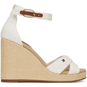 Tommy Hilfiger Sandále Flag High Wedge Espad Crisscross FW0FW08661 Écru Ženy Tommy Hilfiger Sandále Flag High Wedge Espad Crisscross FW0FW08661 Écru Ženy