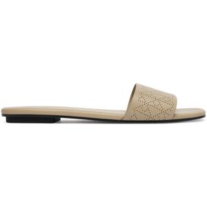 Calvin Klein Šľapky Org Flat Sndl One Bar Lth Aop HW0HW02857 Béžová Ženy Calvin Klein Šľapky Org Flat Sndl One Bar Lth Aop HW0HW02857 Béžová Ženy