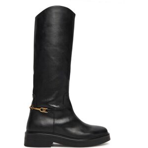 Tommy Hilfiger Čižmy vo vojenskom štýle Horsebit Riding FW0FW08863 Čierna Ženy Tommy Hilfiger Čižmy vo vojenskom štýle Horsebit Riding FW0FW08863 Čierna Ženy