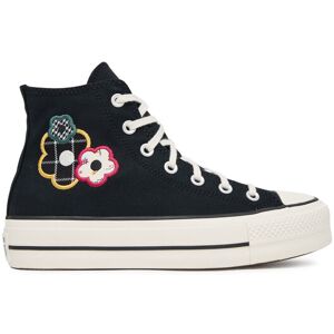Converse Plátenky Chuck Taylor All Star Lift Platform Floral Patchwork A15534C Čierna Ženy Converse Plátenky Chuck Taylor All Star Lift Platform Floral Patchwork A15534C Čierna Ženy