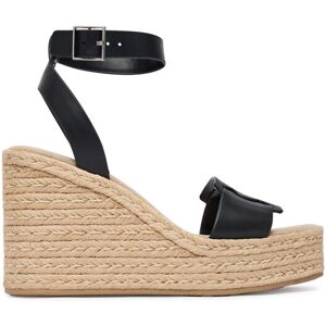 Calvin Klein Espadrilky Wedge Espad 70 Embl Lth HW0HW02897 Čierna Ženy Calvin Klein Espadrilky Wedge Espad 70 Embl Lth HW0HW02897 Čierna Ženy