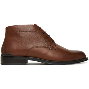 Tommy Hilfiger Šnurovacia obuv Corporate Hilfiger Lth Boot FM0FM05697 Hnedá Muži Tommy Hilfiger Šnurovacia obuv Corporate Hilfiger Lth Boot FM0FM05697 Hnedá Muži